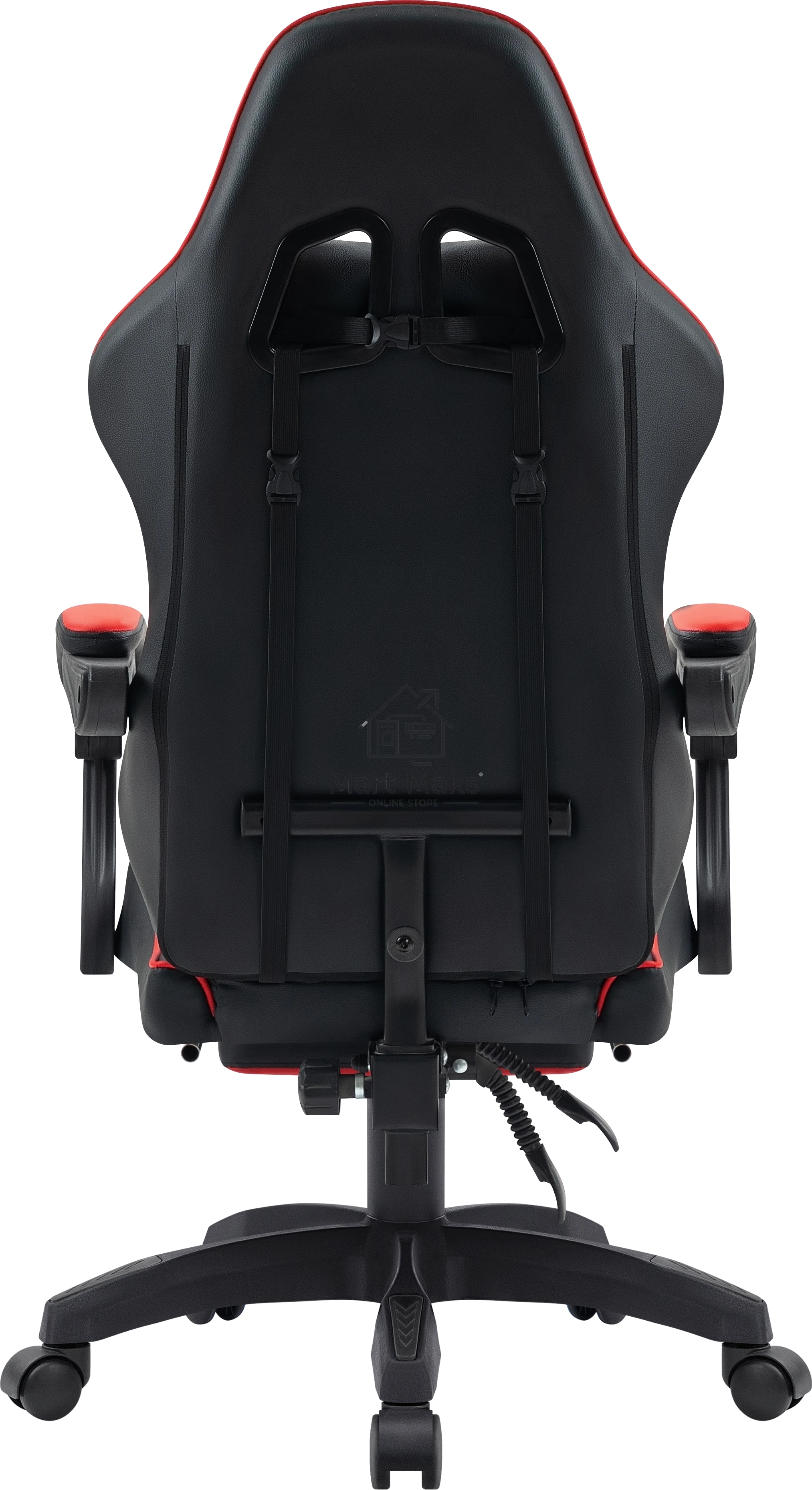 Кресло игровое Defender Colran черный/красный, класс 4, PU, подножка