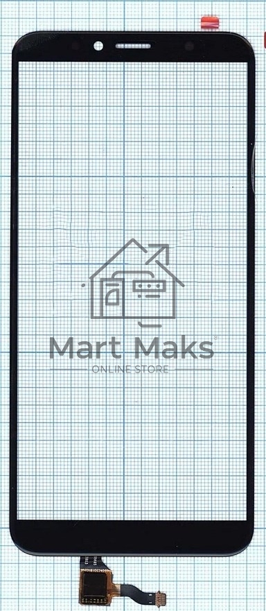 Сенсорное стекло (тачскрин) для Huawei Honor 7A Pro Y6 2018, черное