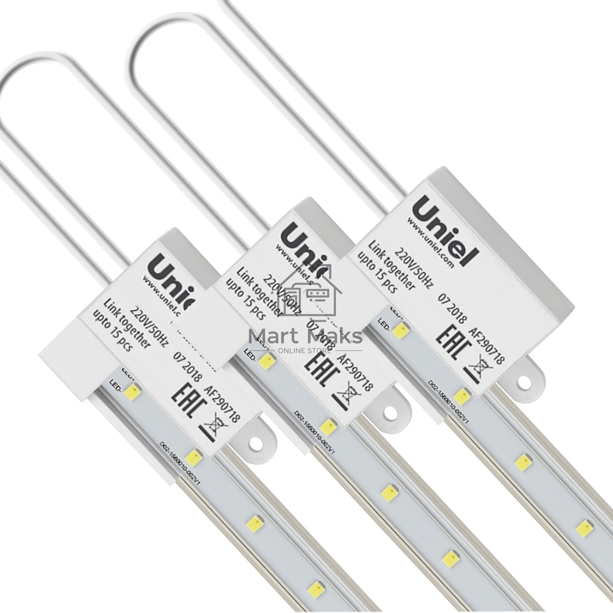 Светильник для растений светодиодный, линейный ULY-P91-20W/SPFR/K IP65 AC220V CLEAR KIT03 1200мм. Спектр для фотосинтеза. В составе набора из 3-х штук. TM Uniel