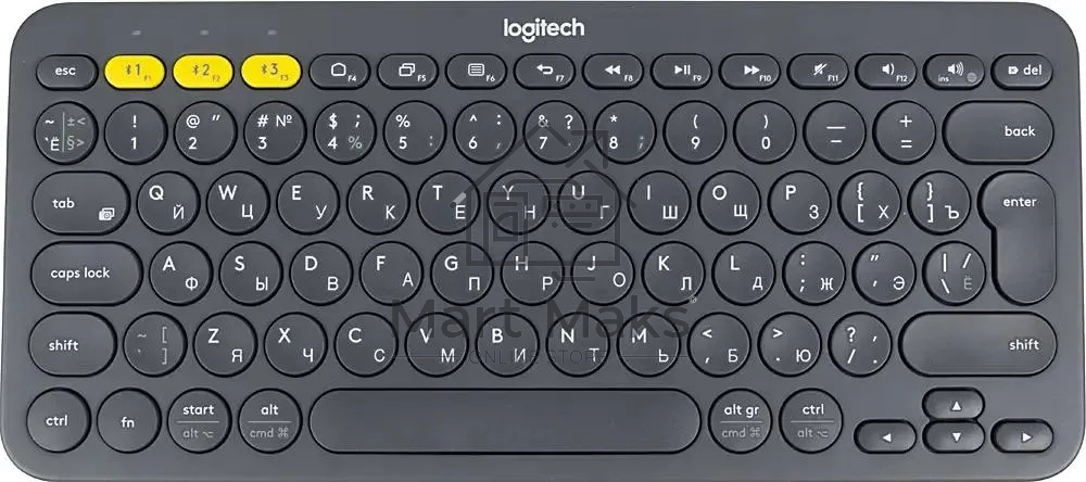 Клавиатура Logitech K380 беспроводная, Bluetooth, темно-серый