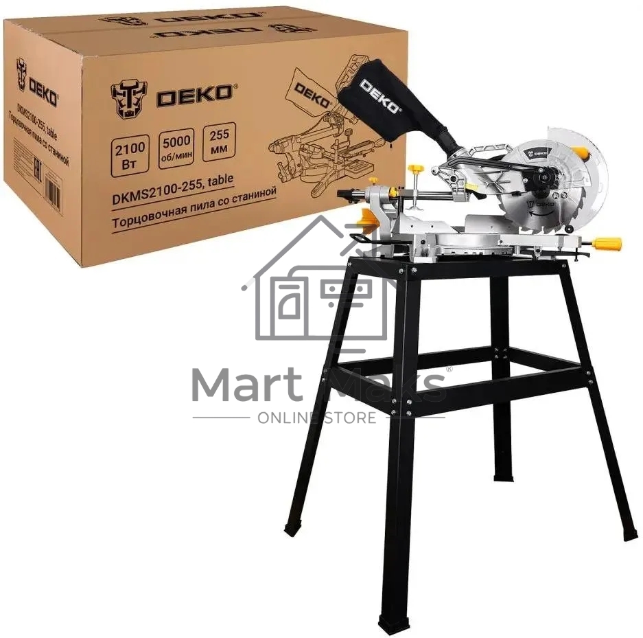 Торцовочная пила Deko DKMS2100-255 2200Вт 4500об/мин d=255мм