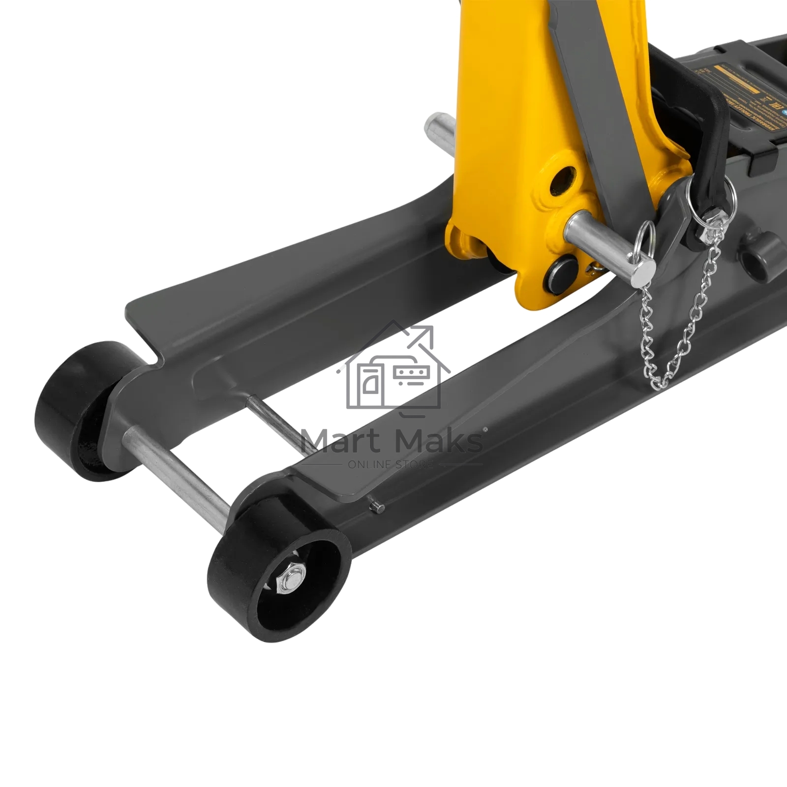 Домкрат гидравлический подкатной с фиксатором Denzel 2,5 т,85-385 мм, в пласт. кейсе