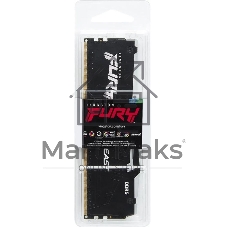 Оперативная память Kingston Fury Beast Black, DDR5, 32Gb (1x32 GB), 5200 MHz, CL40, радиатор, RGB, черный