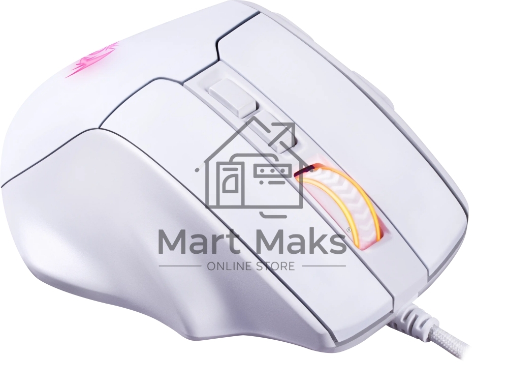 Мышь проводная REDRAGON Bullseye белый, 12400 dpi, USB, кнопки - 8