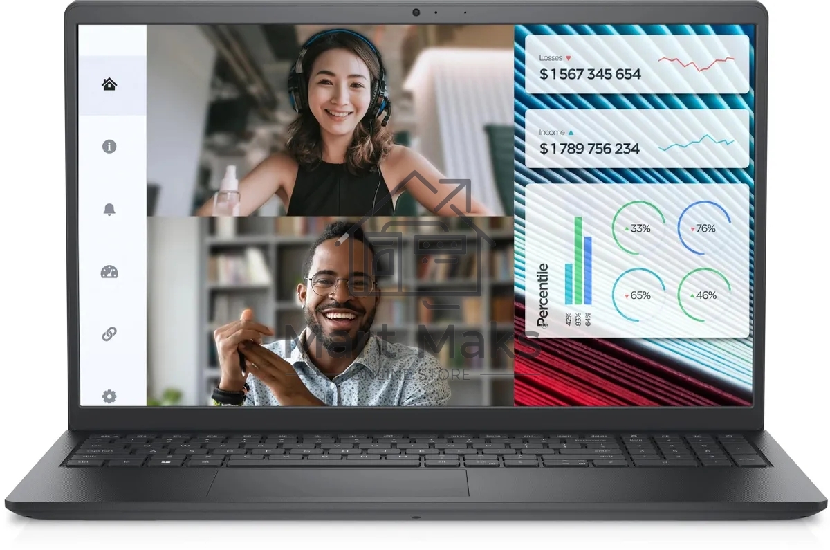 Ноутбук Dell Vostro 3520 Core i7 1255U 16Gb SSD512Gb Intel Iris Xe graphics 15.6