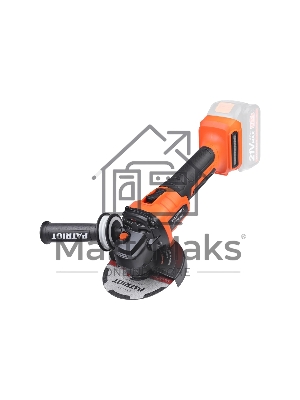 Машина углошлифовальная аккумуляторная PATRIOT AG 125L UES, диска 125мм, 7500 об/мин, виброзащитная дополнительная рукоятка,