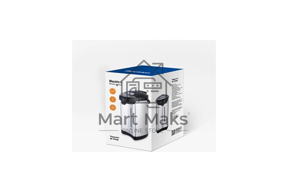 Термопот Blackton Bt TP536 черный/стальной, 5 л, 750 Вт