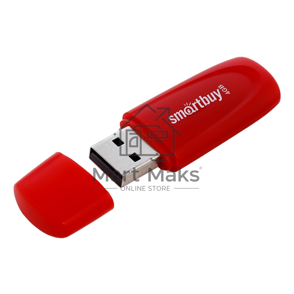 Флешка USB R/W SmartBuy R/W Scout Red (SB004GB2SCR), 4GB, USB 2.0, R/W 10/7, красный