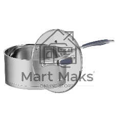 Ковш Maunfeld Madison MF18MS01SP из нержавеющей стали со стеклянной крышкой, 16см, 1,8л.