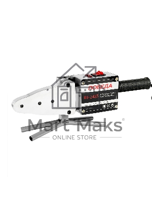 Аппарат для сварки пластиковых труб ПОБЕДА, ПТ-2435, 2 мощных нагревательных элемента, 2435 Вт., 6 насадок, металлический кейс