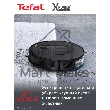 Робот-пылесос Tefal X-Plorer Serie 65+ RG8L65WH черный, 5200 мАч Li-ion, уборка суxая/влажная, пылесборник контейнер 0.4 л