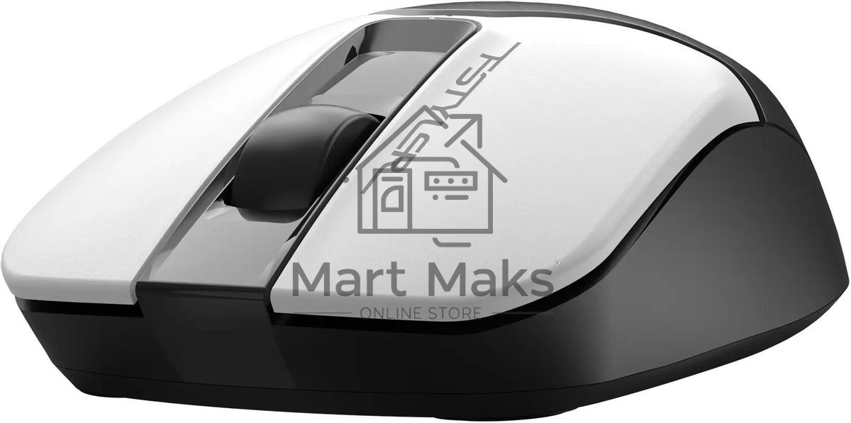 Мышь беспроводная A4Tech Fstyler FG12 белый/черный, 1200 dpi, радиоканал, USB, кнопки - 3