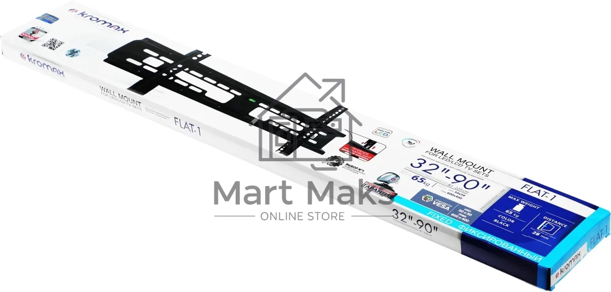 Кронштейн для телевизора Kromax FLAT-1 черный, 32