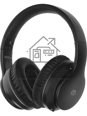 Беспроводные/проводные наушники Digma BT-19 ANC черный, накладные, Bluetooth + проводной, активное шумоподавление, складная конструкция, до 15 ч