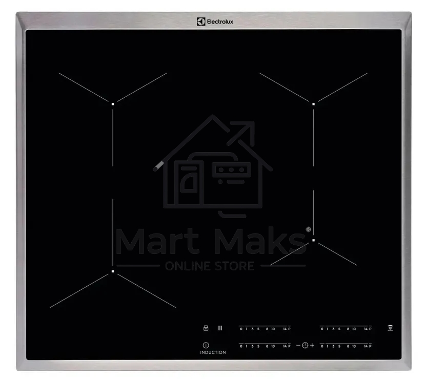 Индукционная варочная поверхность Electrolux EIT60443X, 4 конфорки, стеклокерамика, 7200 Вт