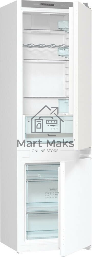 Встраиваемый холодильник Gorenje NRKI418FA0 белый, двухкамерный, 180/68 л., морозилка снизу, No Frost