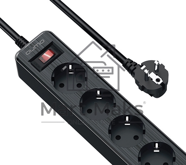 Сетевой фильтр QUMO Power Bar 5SP4U (P-0005), черный