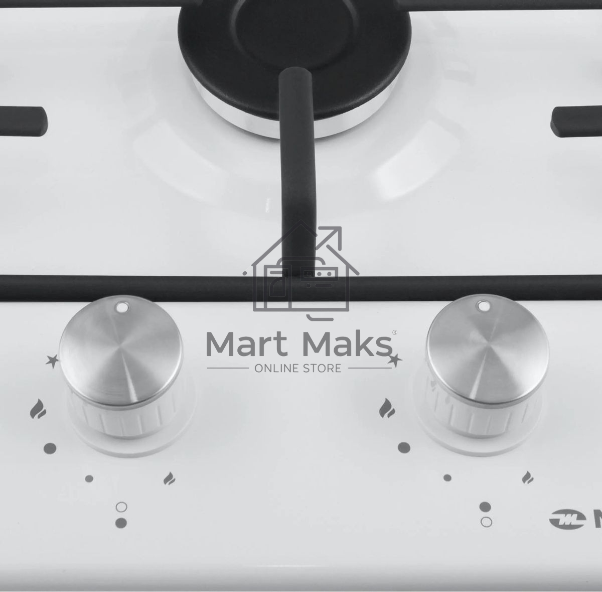 Газовая варочная панель Maunfeld EGHE.32.3EW/G, 2 конфорки, эмалированная сталь, белый