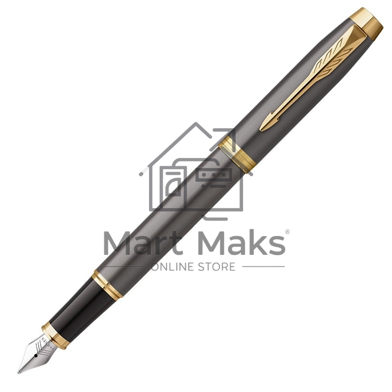 Ручка перьевая Parker IM Premium Grey Core GT (2213776) M, черные чернила, подарочная коробка