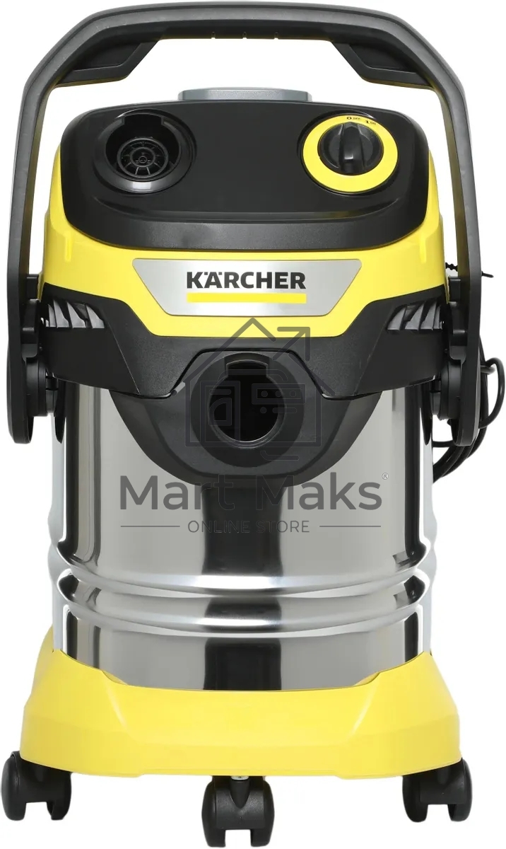 Строительный пылесос Karcher WD 5 S V-25/5/22 желтый, 1100 Вт, уборка сухая/сбор воды, пылесборник мешок/контейнер, 25 л