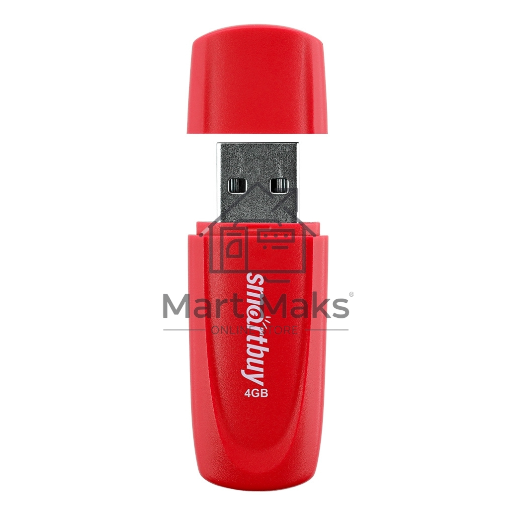 Флешка USB R/W SmartBuy R/W Scout Red (SB004GB2SCR), 4GB, USB 2.0, R/W 10/7, красный