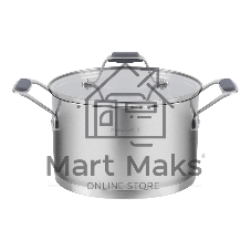 Кастрюля Maunfeld Madison MF40MS01CR из нержавеющей стали со стеклянной крышкой, 20см, 3,6л.