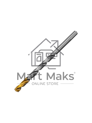 Сверло спиральное по металлу Denzel 8,5 х 165 мм, Р6М5, Golden Tip, удлиненное