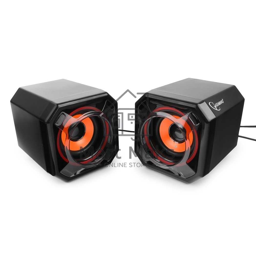 Акустическая система 2.0 Gembird SPK-405, пассив. излучатели, черный, 5 Вт, рег. громкости USB-питание