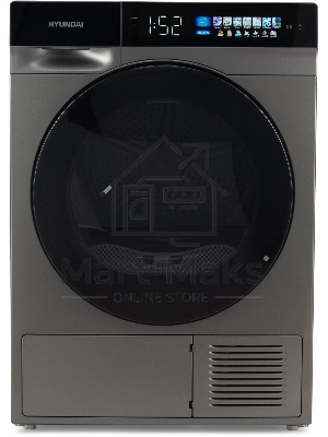 Сушильная машина Hyundai DFE9430 темно-серый, 10 кг, сушка - тепловой насос, программ - 15, 60 x 85 x 62 см