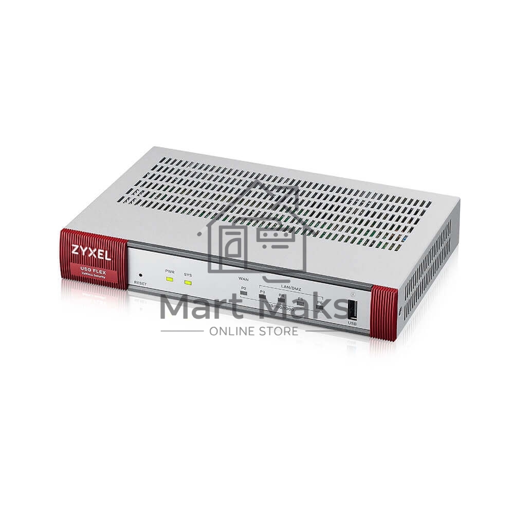 Межсетевой экран Zyxel USG FLEX 100HP с подпиской Gold на 1 год (AS, AV, CF, IDP/DPI, Sandboxing, SecuReporter), 1xRJ-45: 1G PoE+ (LAN/WAN), 7xRJ-45: 1G (LAN/WAN), 1xUSB3.0 **