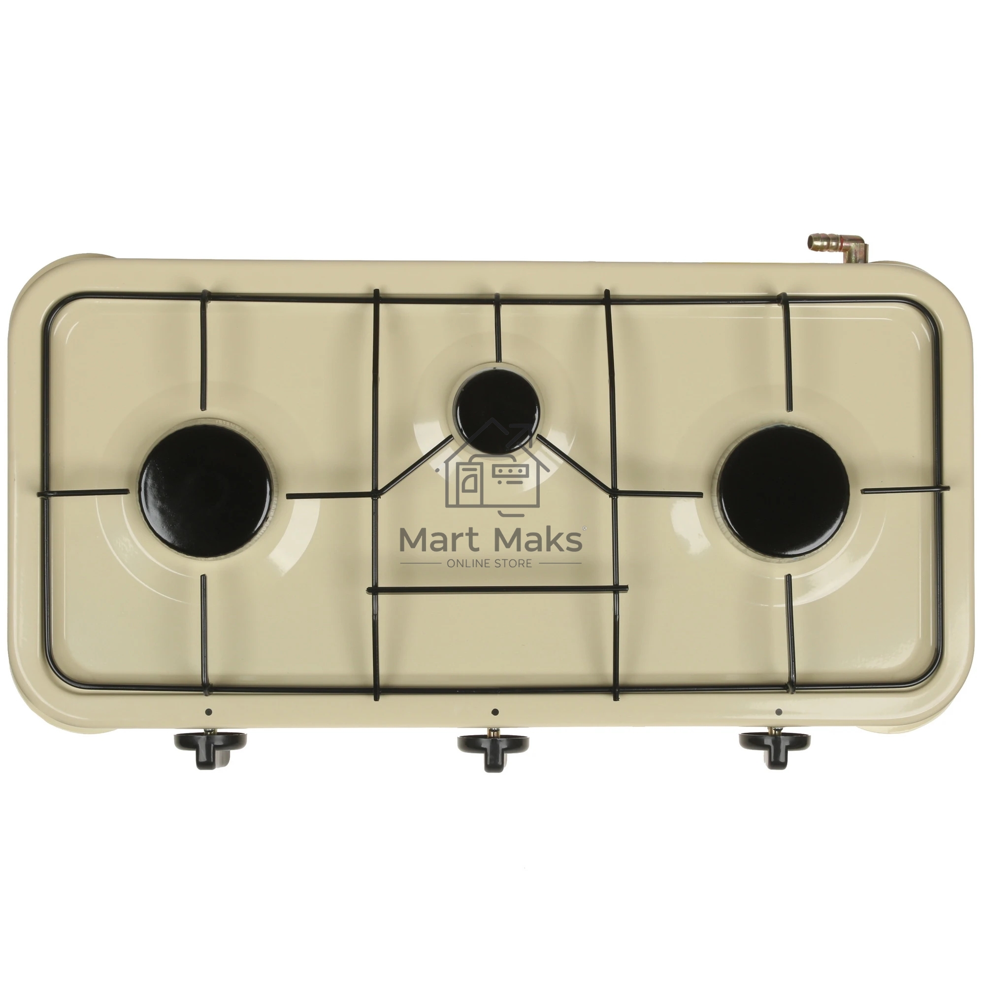 Плита настольная газовая АКСИНЬЯ КС-107 трехконфорочная,бежевый