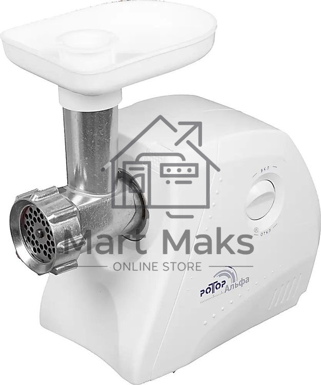 Мясорубка электрическая Ротор ЭМШ 35/250-3 белый, 1500 Вт, 0.6 кг/мин, реверс, защита от перегрузки, насадки - 4