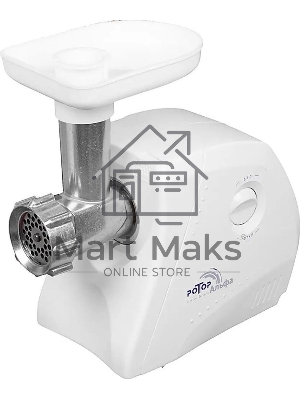 Мясорубка электрическая Ротор ЭМШ 35/250-3 белый, 1500 Вт, 0.6 кг/мин, реверс, защита от перегрузки, насадки - 4