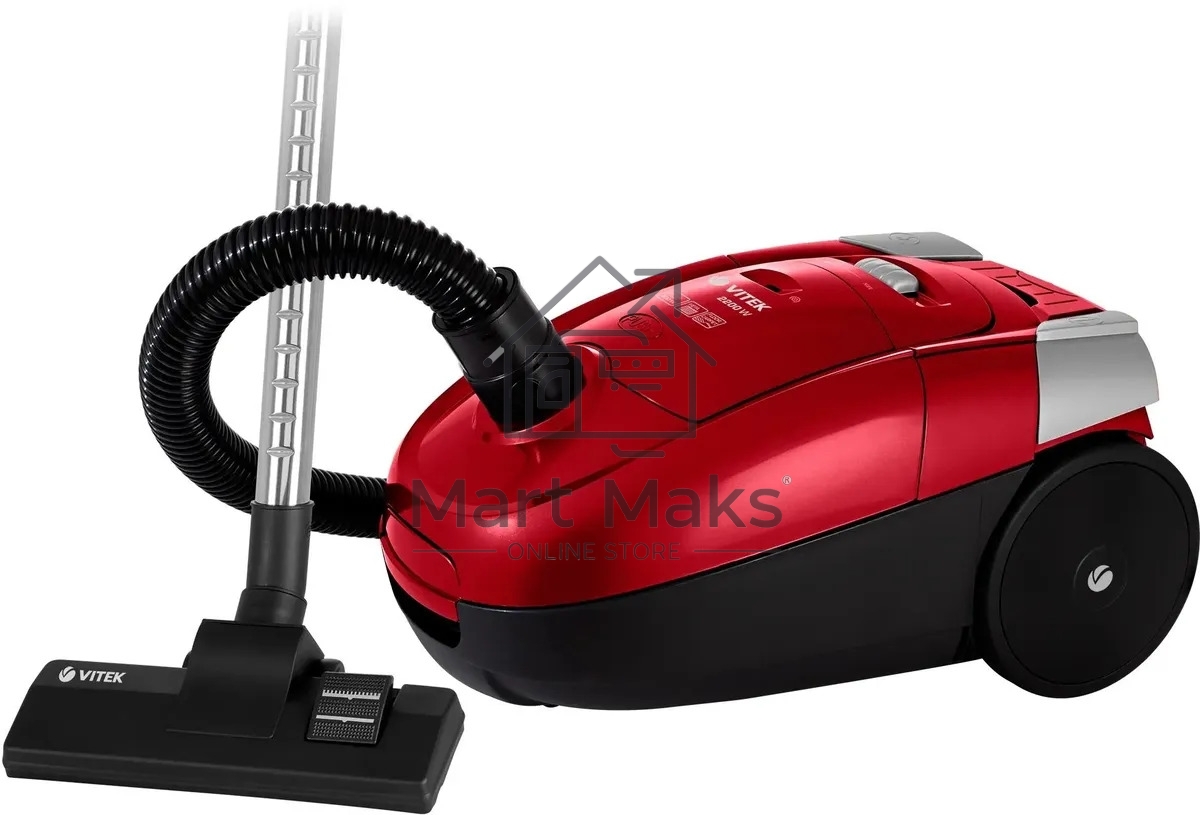 Пылесос Vitek VT-1820 красный/черный, 400/2200 Вт, уборка сухая, пылесборник мешок 4 л