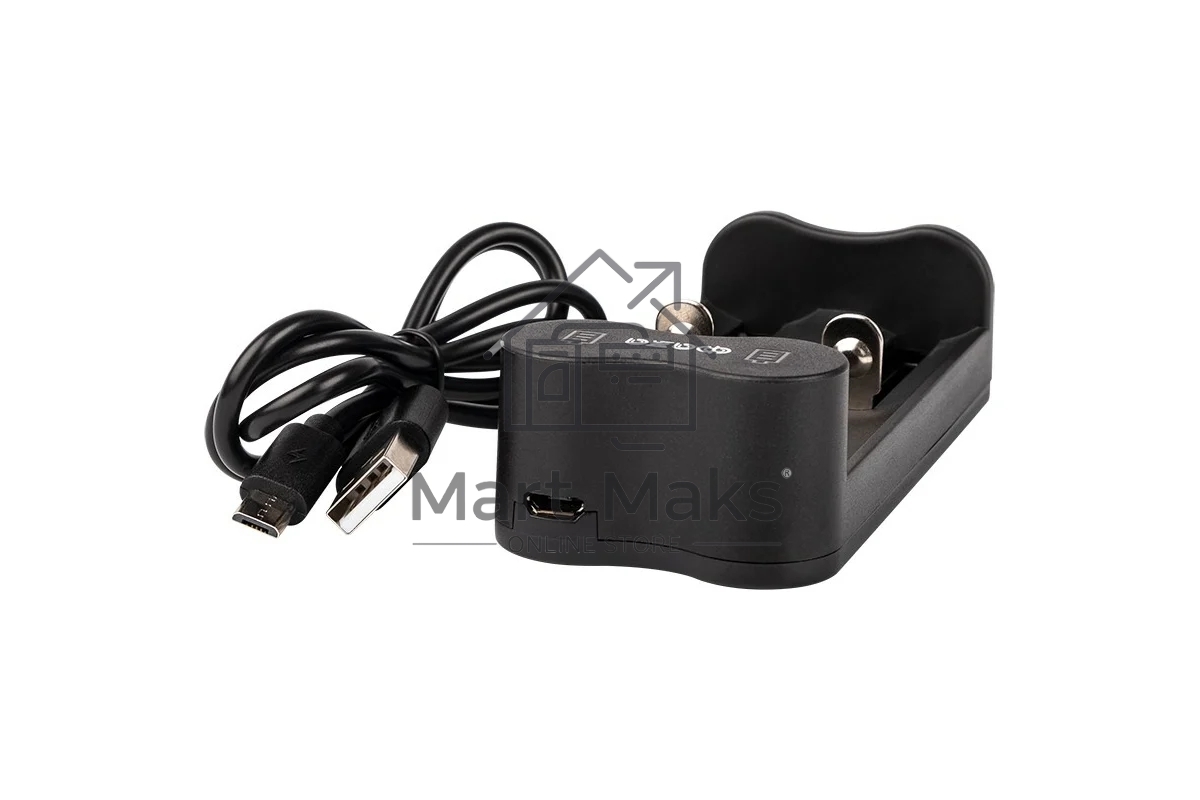 Устройство зарядное L-71USB 2х500мА Li-ion (16340/17650/18650/26650/20700 и др.) 4.2В DC USB-MicroUSB в компл. ФАZА 5032385