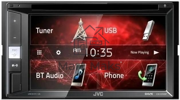 Автомагнитола CD DVD JVC KW-V250BTM 2DIN 4x50Вт