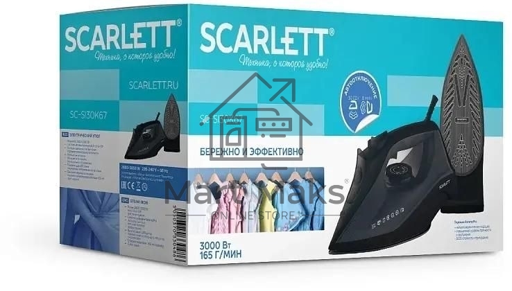 Утюг Scarlett SC-SI30K67 3000Вт черный