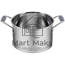 Кастрюля Maunfeld Madison MF40MS01CR из нержавеющей стали со стеклянной крышкой, 20см, 3,6л.