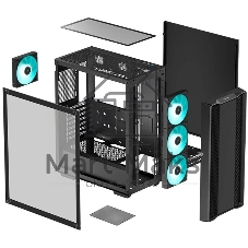 Корпус ATX Deepcool CC560 V2 черный, без БП, боковая панель из закаленного стекла, USB 3.0, USB 2.0, audio