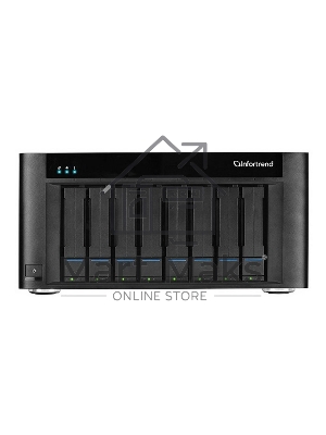 Система хранения данных Infortrend EonStor GSe Pro 100 8bay. Intel Atom 2.4GHz 4C CPU, 1x4Gb non-ECC, 4x1GbE(RJ45), 2x USB 2.0, 2x USB 3.0, 1x Host Board slot, 1xPSU and 8 drive trays (GSe Pro 108-C)