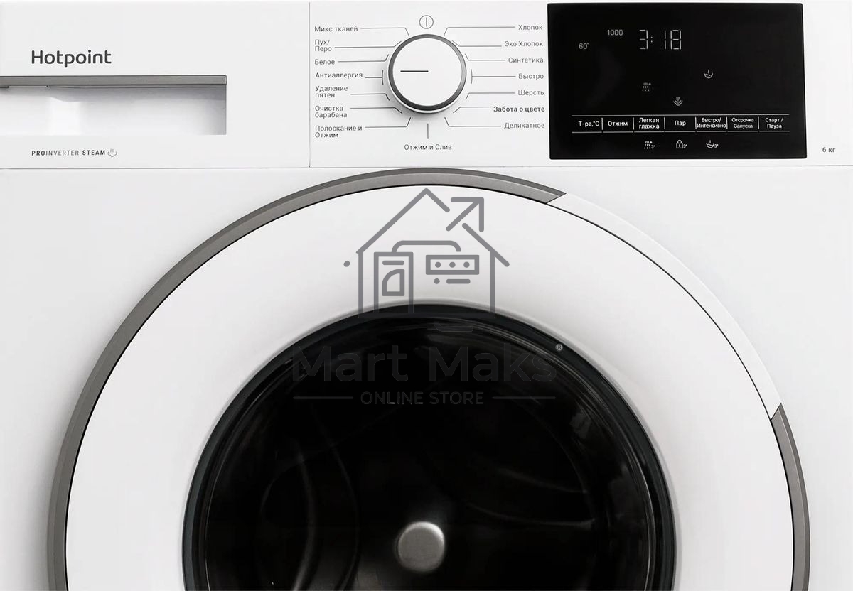Стиральная машина Hotpoint WSH 6090 VWW белый, загрузка фронтальная, 6 кг, 1000 об/мин, класс: А