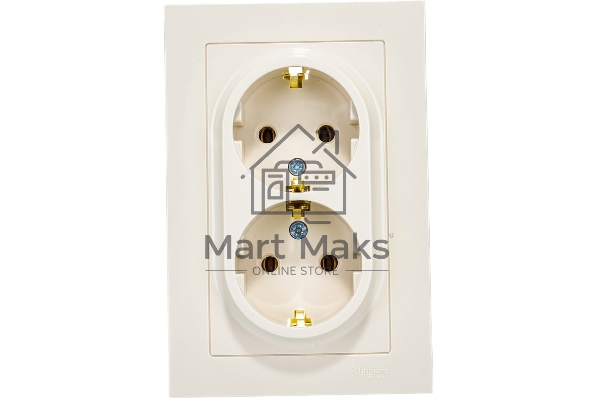 Розетка 2-м AtlasDesign с заземл. 16А в сборе беж. SchE ATN000224 Розетка 2-м AtlasDesign с заземл. 16А в сборе беж. SchE ATN000224