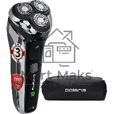 Электробритва Polaris PMR 0305R wet&dry PRO 5 blades элктрическая, черный/хром
