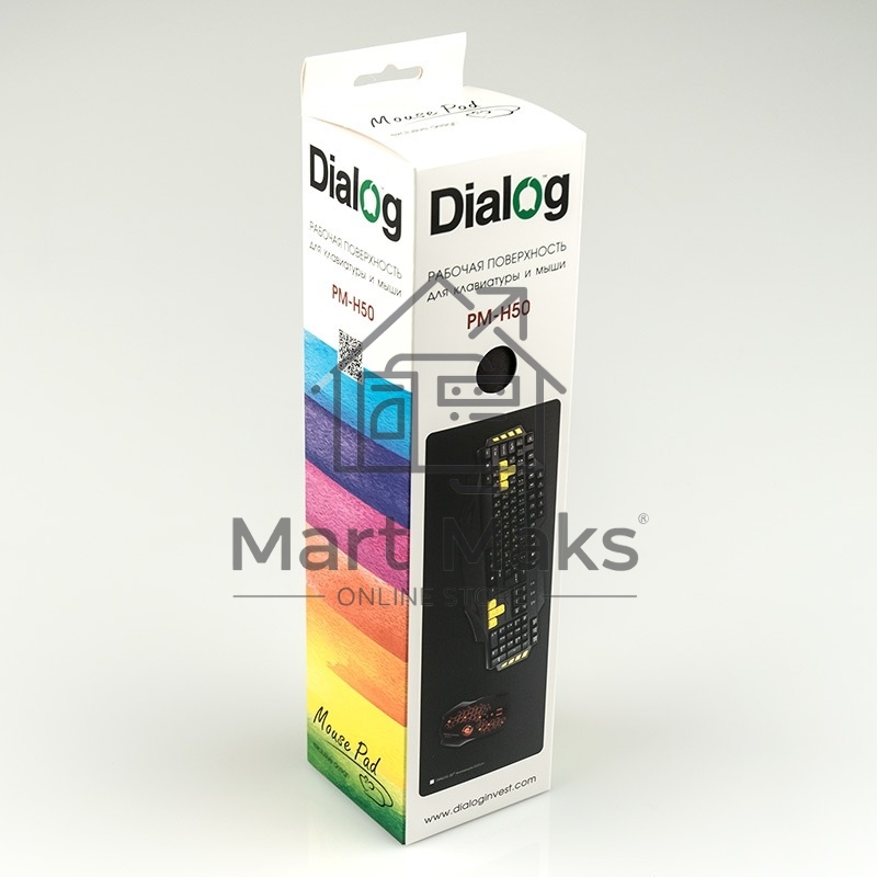 Игровая поверхность для клавиатуры и мыши Dialog PM-H50, черная, размер 700х300х3мм