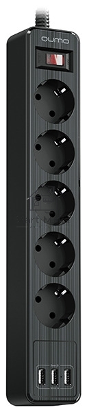 Сетевой фильтр QUMO Power Bar 5SP4U (P-0005), черный