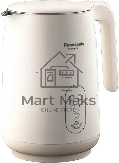 Чайник электрический Panasonic NC-CWK72A 1.5 л, 1500 Вт, полупропилен/нержавеющая сталь, бежевый