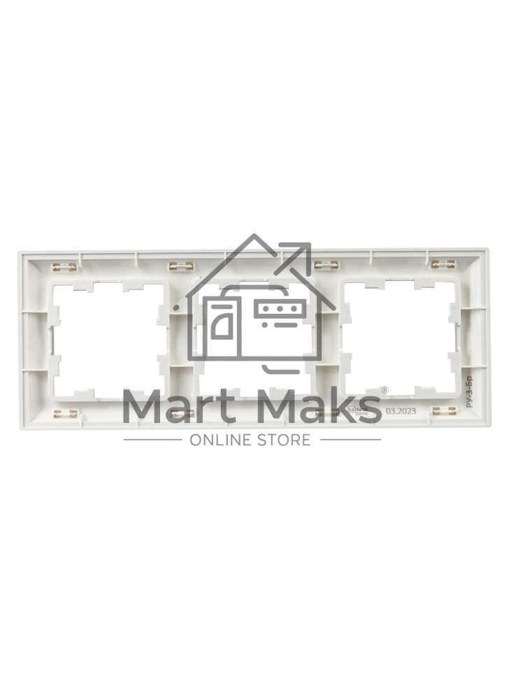 Рамка 3-местная IEK BRITE РУ-3-Бр DECOR 3D-форма алюминий/алюминий