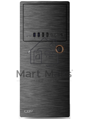 Компьютерный корпус ATX Miditower CBR PCC-ATX-E180-USB32-USB22-WPSU E180, без БП, 2*USB 3.0, 2*USB 2.0, HD Audio+Mic, Black