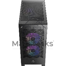 Корпус AZZA Aerohex-M Black, Mini-Tower, чёрный, 3 x 120 мм