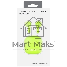 Беспроводные наушники PERO TWS05 COLORFUL Green